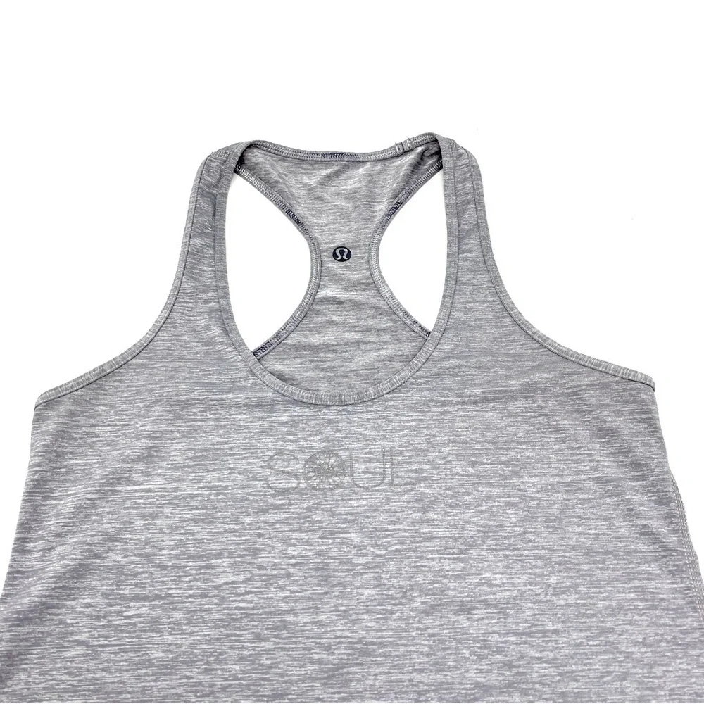 Lululemon Athletica Iced Iris Silver Soul Racerback Tank Top Sports Yoga Size 6 - Picture 6 of 8